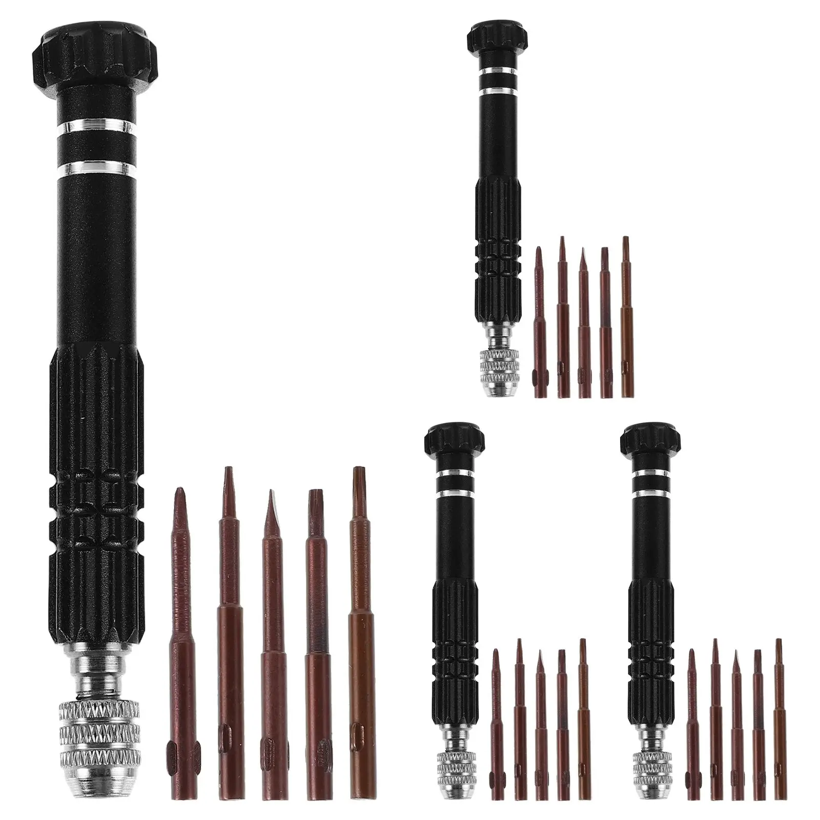 

4Pcs Multifunctional Screwdriver Set Durable Materials Portable Design Versatile Bits Mini Tool Kit Vehicle Repair Automotive