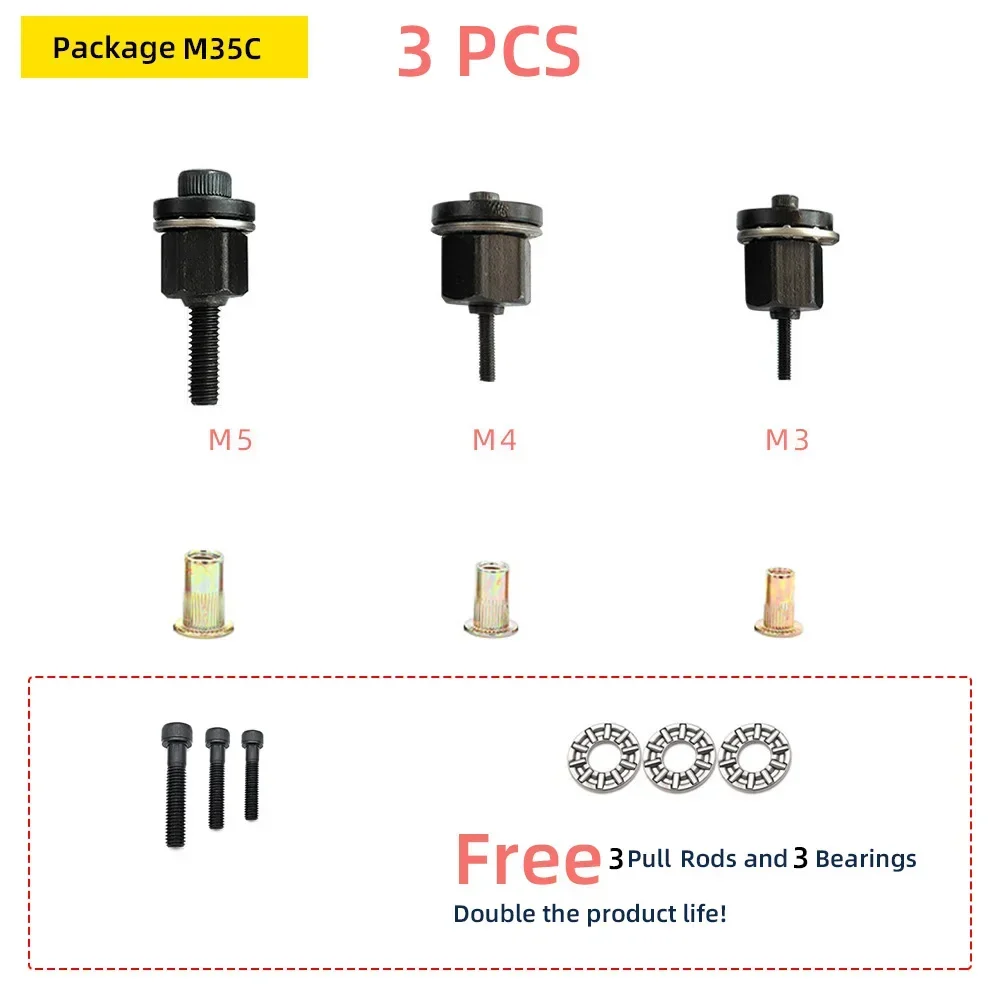 Klinknagel Moer Tool Boor Adapter M3 M4 M5 M6 M8 M10 Eenvoudige Installatie Elektrische Handleiding Draadloze Klinkhamer Metalen Kentekenplaat