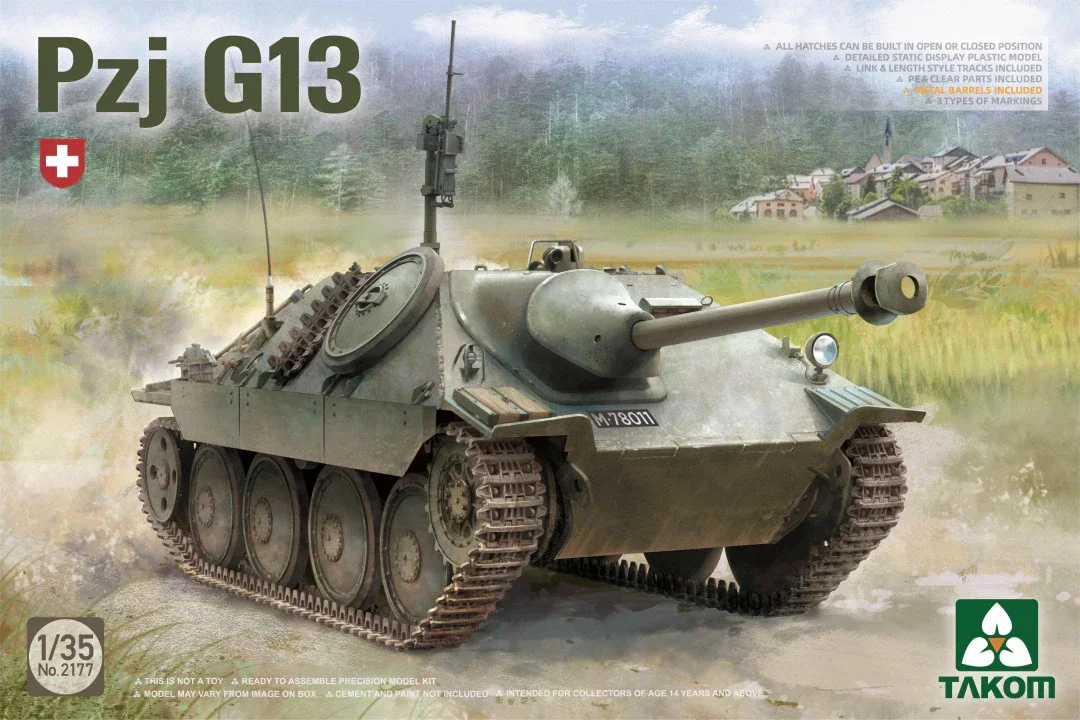 Takom Geassembleerde Tank Model Kit 2177 Zwitserse Stalker Pzj G13 Tank Destroyers 1/35