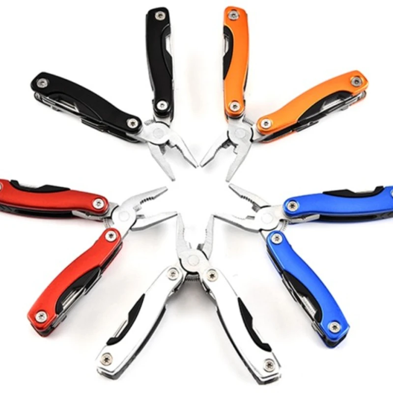 Stainless steel folding pliers functional pliers hand tool pliers screwdriver camping tools multi-functional tool kit