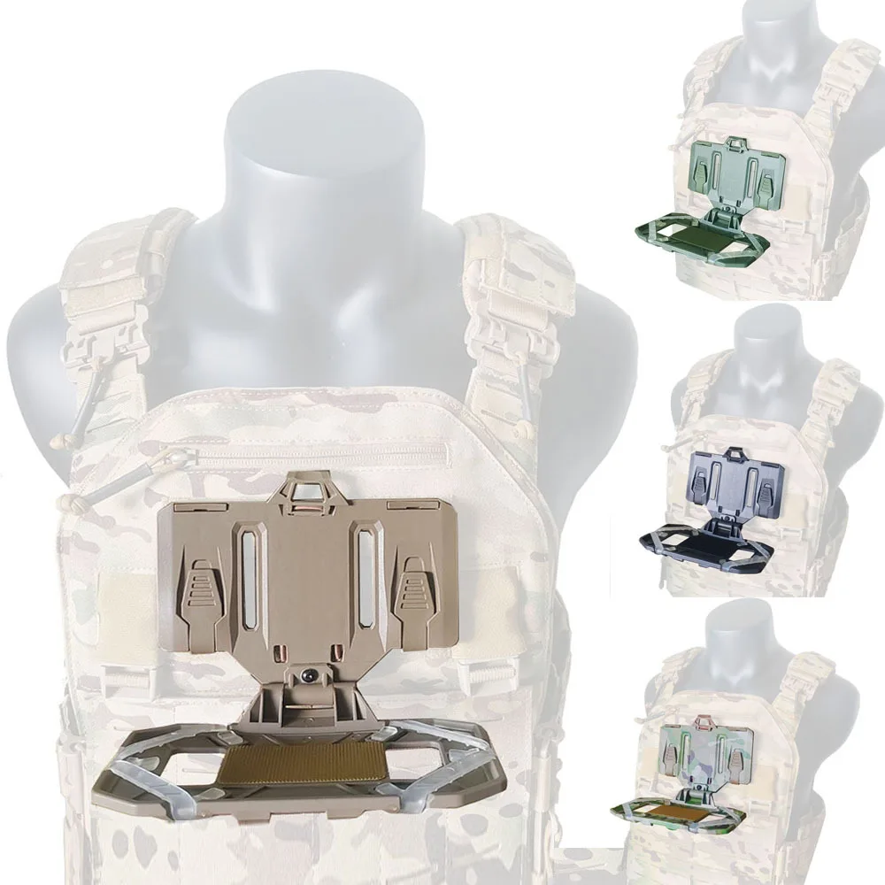 

Tactical Navigation Board Chest Hanging Folding Navigation Board Tactical Vest MOLLE Mounted Mobile Phone Holder
