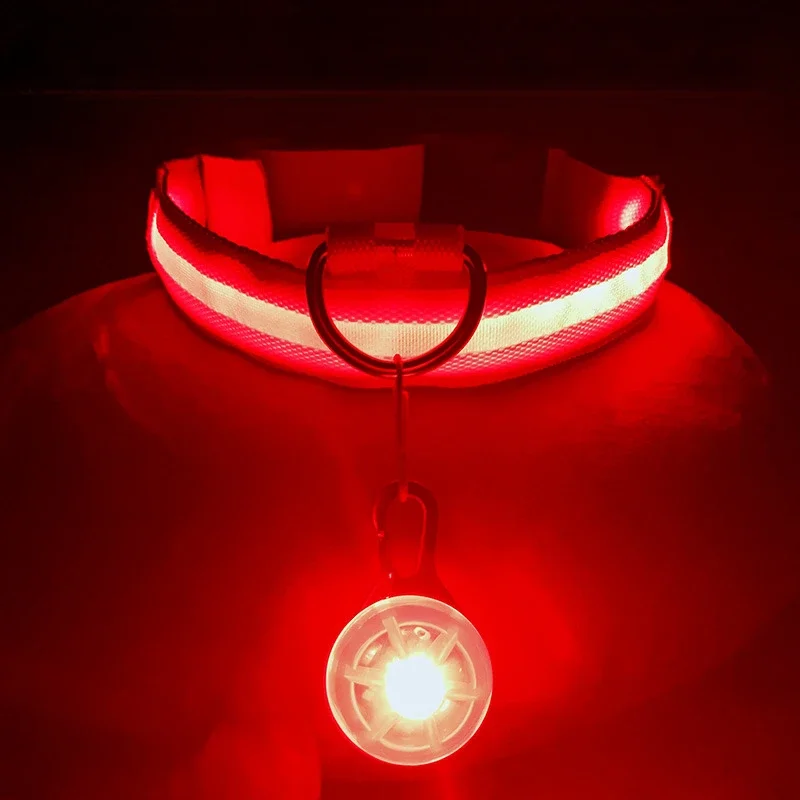 Pet Dog LED Glowing Collar USB Rechargeable Night Light Luminous Flashing Necklace Anti-Lost Outdoor Walking Safety Accesorios