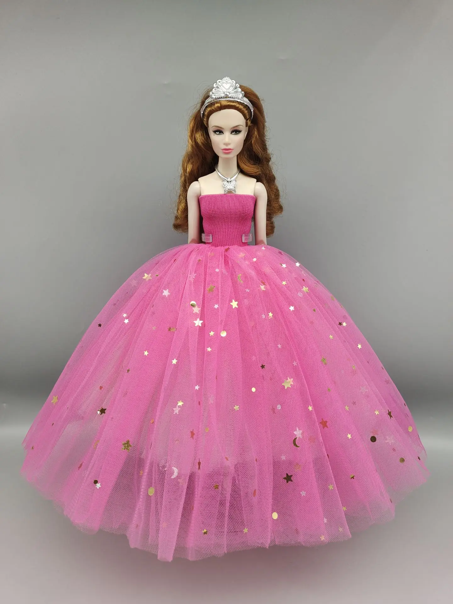Floral Lace Elegant Wedding Dress for Barbie Doll Clothes Outfits White Black Princess Party Gown 1/6 BJD Dolls Accessories Toys
