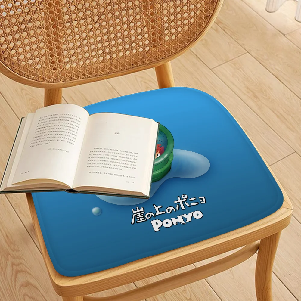 P-Ponyo on the C-Cliff Nordic Printing Seat Cushion Office Dining Stool Pad Sponge Sofa Mat Non-Slip Cushions Home Decor