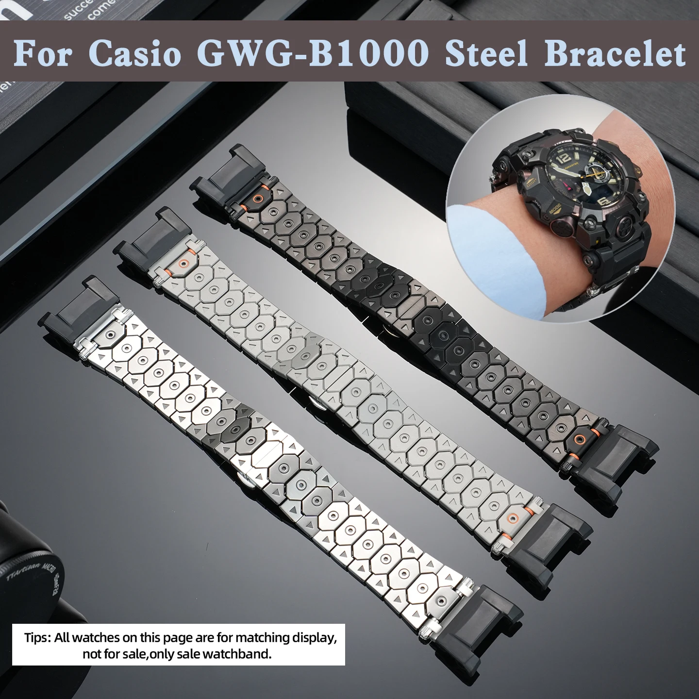 

Для Casio G-Shock Mudmaster 3rd GWG-B1000 мужской уличный военный ремешок для часов gwg-b1000 браслет водонепроницаемая цепочка для часов