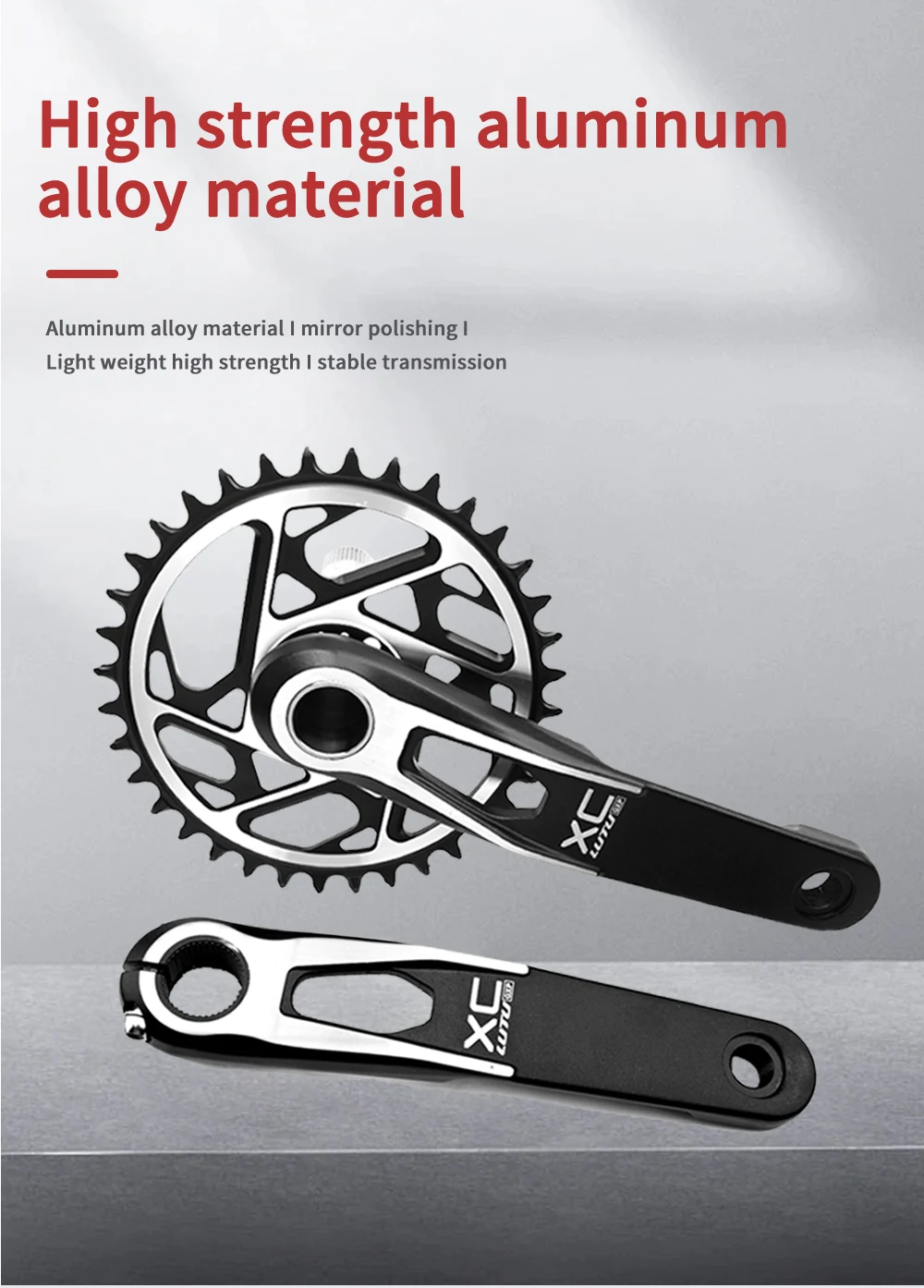 GOLDIX MTB Kurbelgarnitur 170/175mm SL 3-Bolzen-Direktmontage-Kurbel 0mm Offset 34T 36T 38T 40T Kettenblatt für XC AM MTB Fahrradkurbelgarnitur – Detail 5