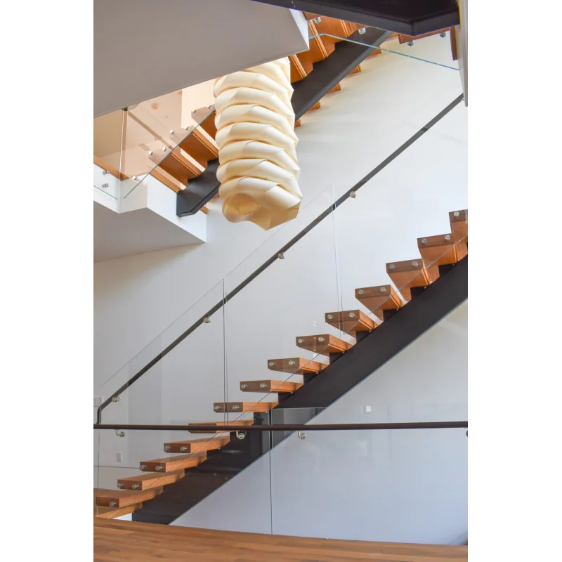 Custom.Modern Contemporary Design Luxury Prefab Floating Staircase Outdoor Indoor Mono Beam Curved Stairs