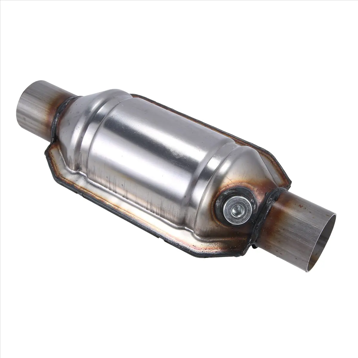 A23PBG Universal Catalytic Converter 2.25 Inch 400 Cells High Flow Muffler Catalytic Converter Euro 1 Round Stainless Steel