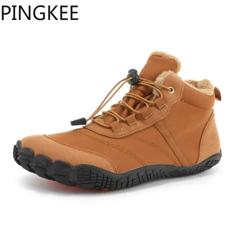VENOCON PINGKEE Wide ToeBox Barefoot Casual Shoes Men Women Minimalist Winter Snow Thermal Feet Boots Sneakers Footwear Man
