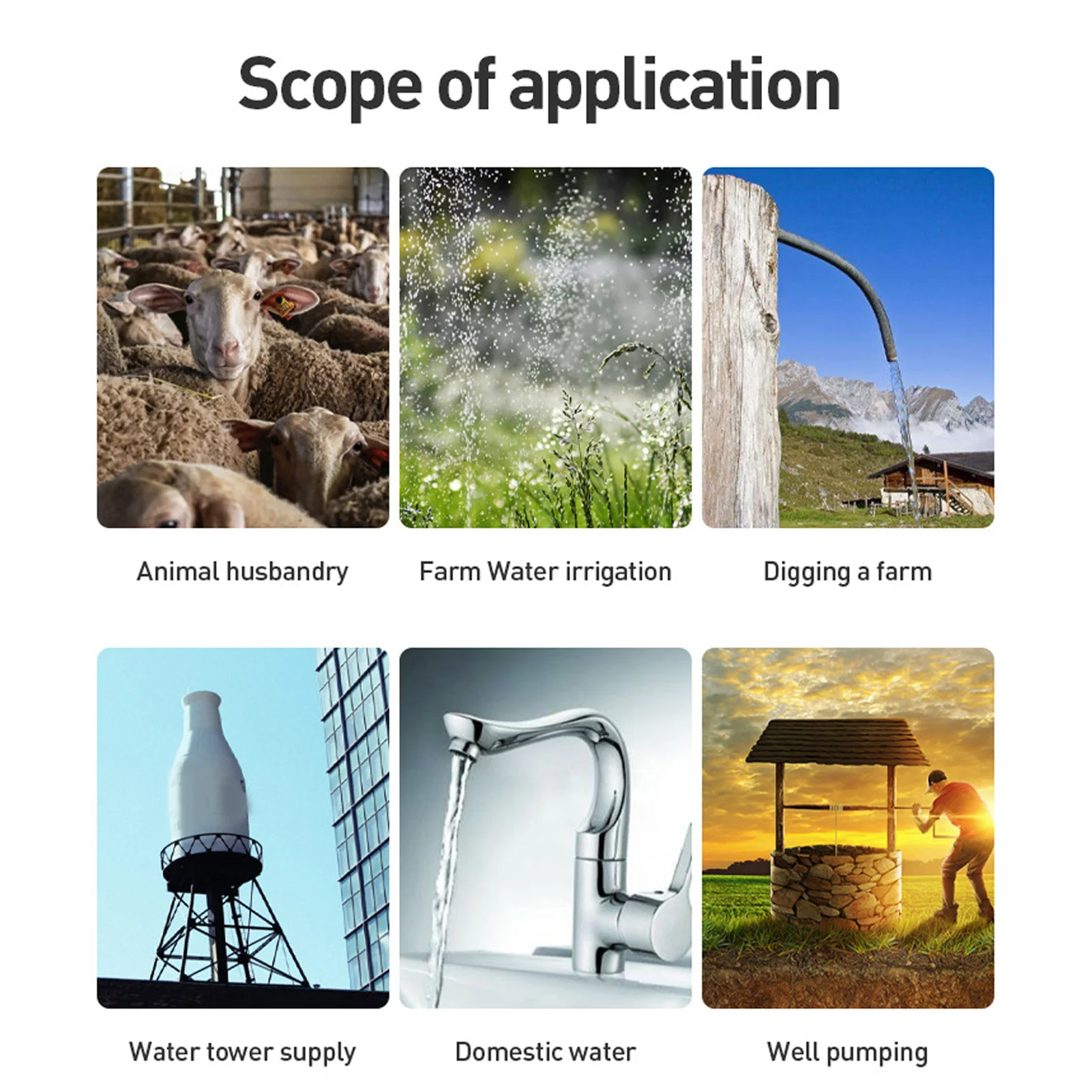 جسم غاطس من الفولاذ المقاوم للصدأ 2 حبل من خلال الثقوب 1 بوصة منفذ منفذ مضخة لولبية جيدة لري المزرعة #4