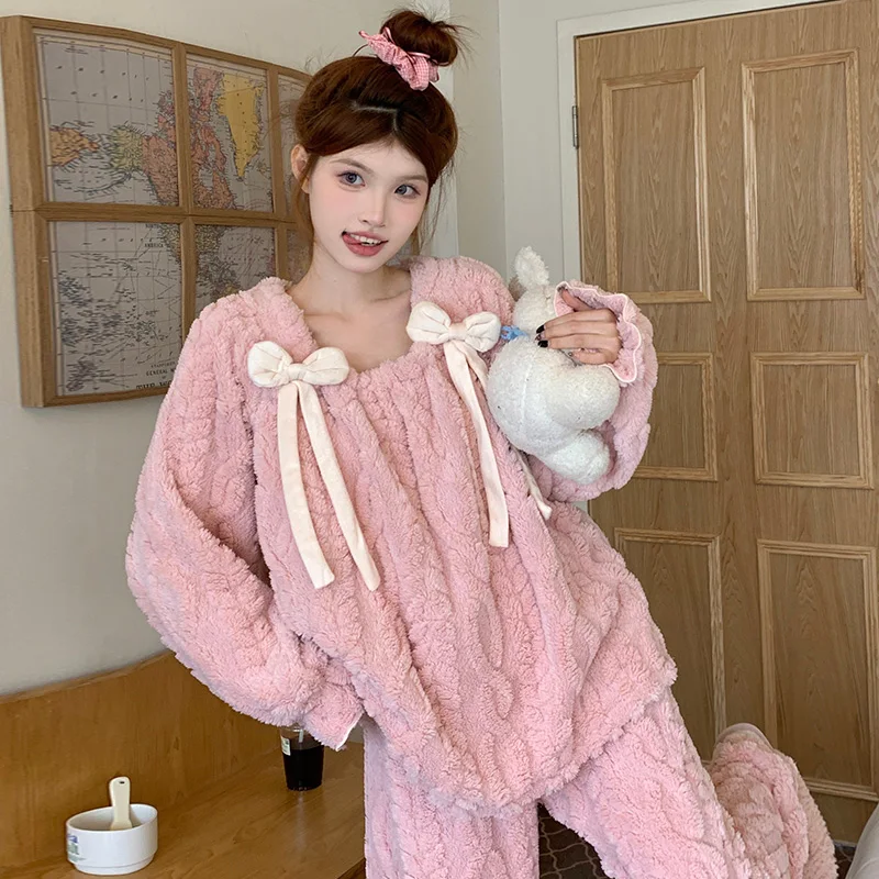 

Комплекты пижам женские оверсайз из шерсти, повседневные, в японском стиле, с бисером, легкие в уходе, с капюшоном, без рукавов, шорты, весенние, кремовые, в горошек