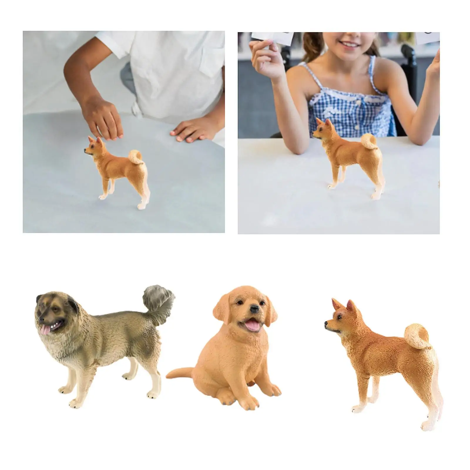 Simualtion-figurita de perro hecha a mano, artesanía en miniatura para Decoración de mesa