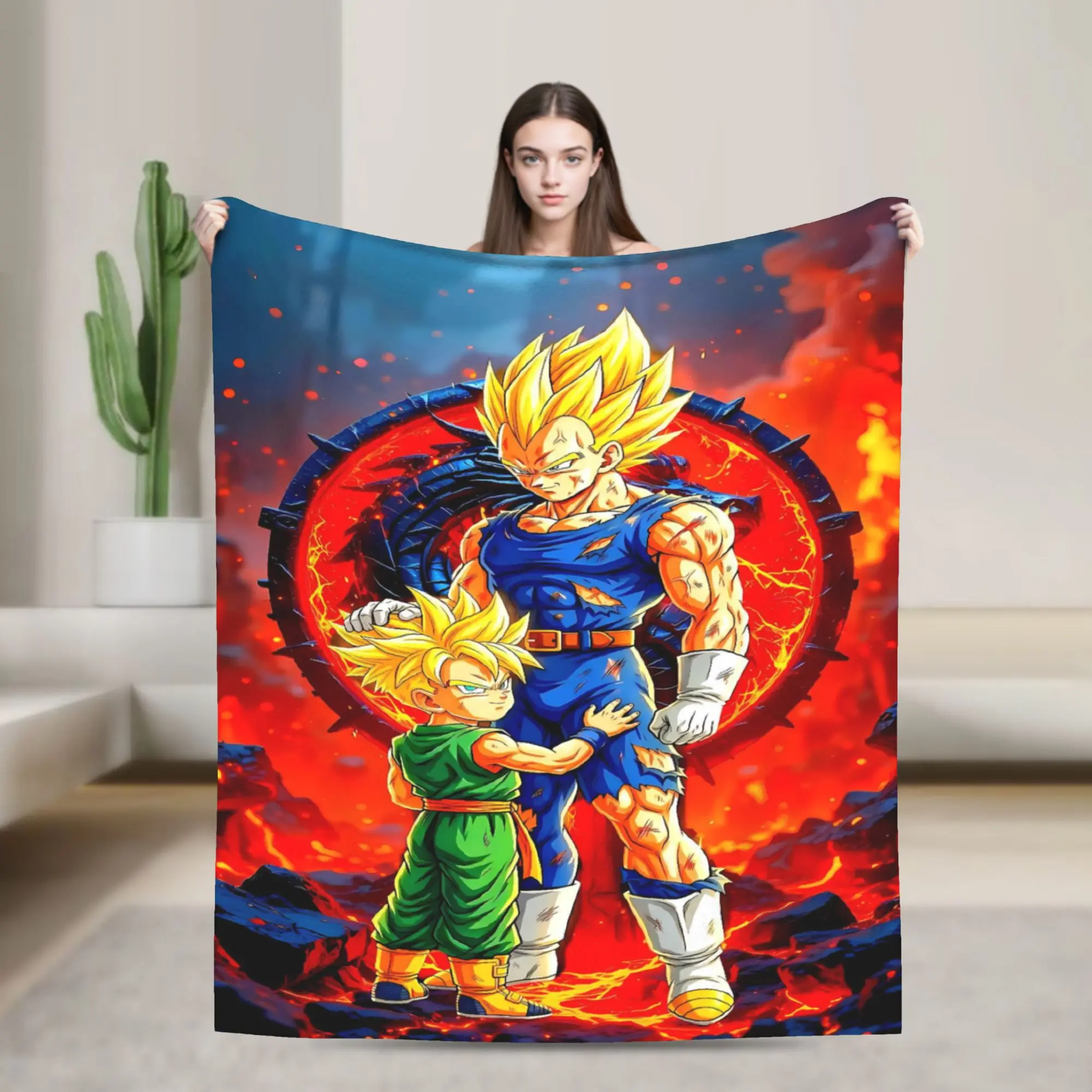 D-Dragons Ball Anime Blankets  Camping Flannel Throw Blanket For Home Decor Soft Design Quality Bedspread Birthday Present