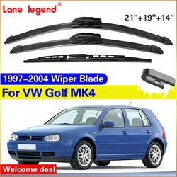Car Front Rear Wiper Blades For Volkswagen VW Golf Mk4 1997 - 2004 Cleaning Windshield Windscreen Brushes Accessories 21