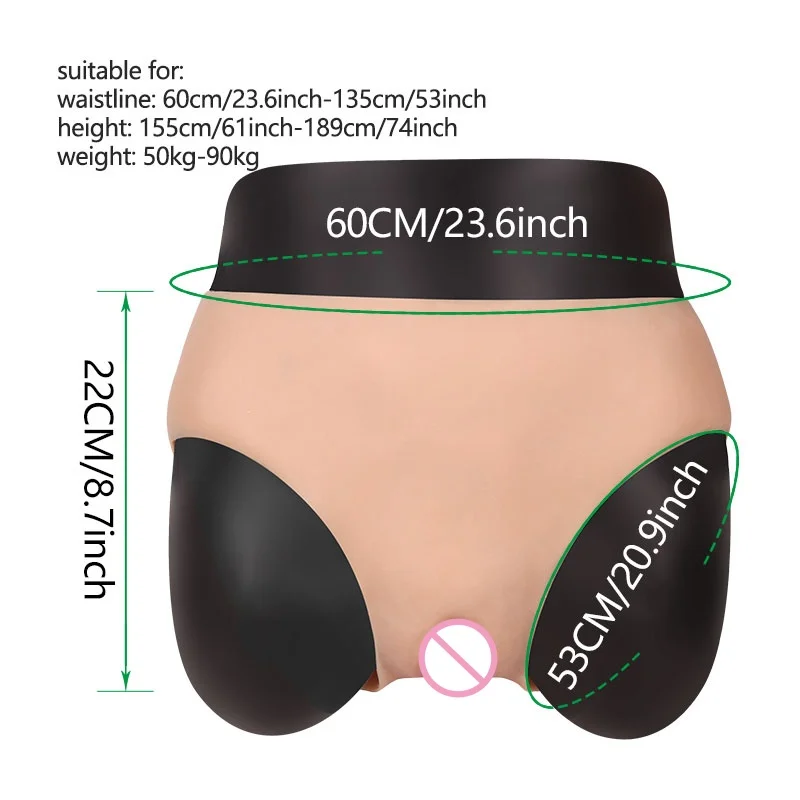 Simulated Silicone Fake Vagina Underwear Briefs Panties Hiding Penis For Dragqueen Cross-dress  Transgender Shemale Cosplay Gays