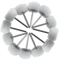 10Pcs Mini grinding sanding head abrasive disc felt 3mm Shank buffing wheels metal Polish Brush Drill Rotary Tool Accessories 3