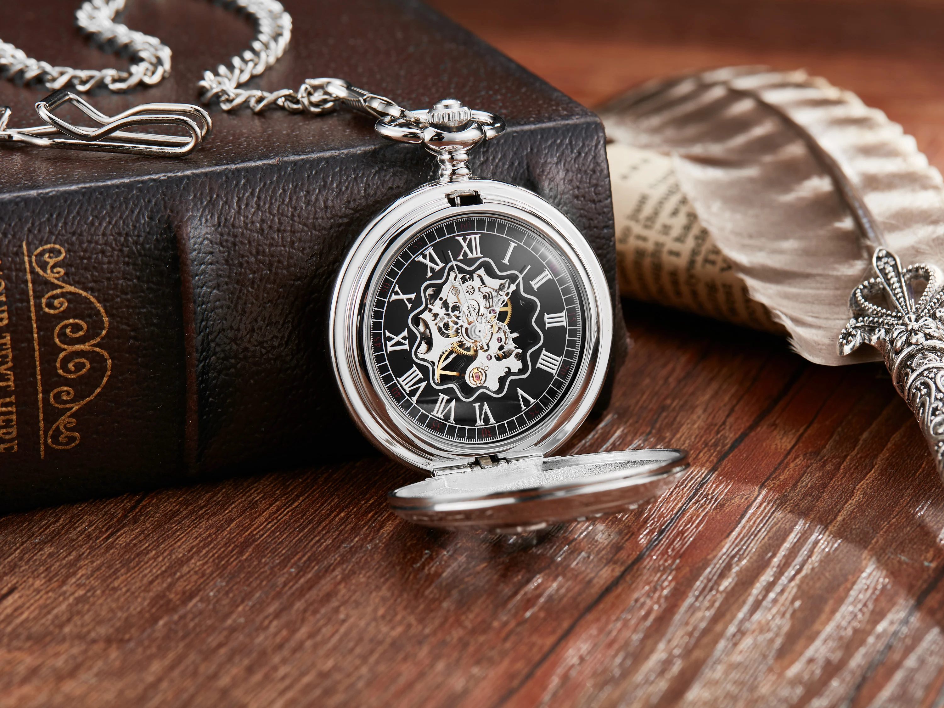 Luxo Vintage Oco A Hunger Jogos Mockingjay Mockingbird máquinas Pocket Watch Colar Cadeia Moda 2023