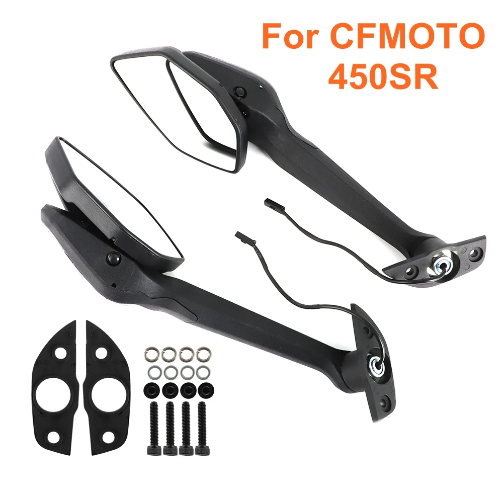 

For CFMOTO 450SR 450 SR Motorcycle Rear View Mirrors Rearview Mirror Side Mirrors With Turn Signal Light 450SR SR450 Accessories