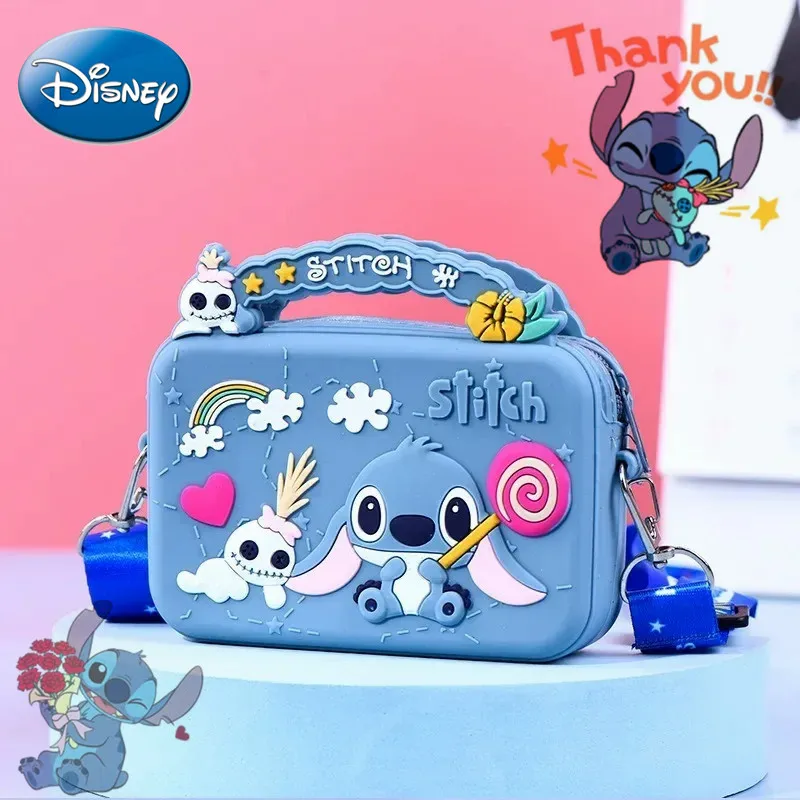 Disney Lilo & Stich Silikon Tasche Cartoon Anime Figur Stich Umhängetasche Mickey Minnie Kinder Mädchen Zubehör Münz geldbörse Geschenk