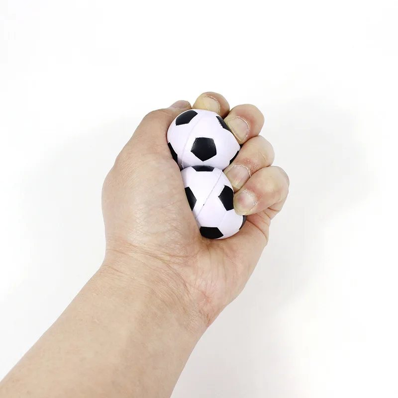 6Pcs Mini PU Squeeze Soccer Ball Toys Kids Sports Theme Birthday Party Favors PU Football Gift Stress Relieving Squeezing Toys