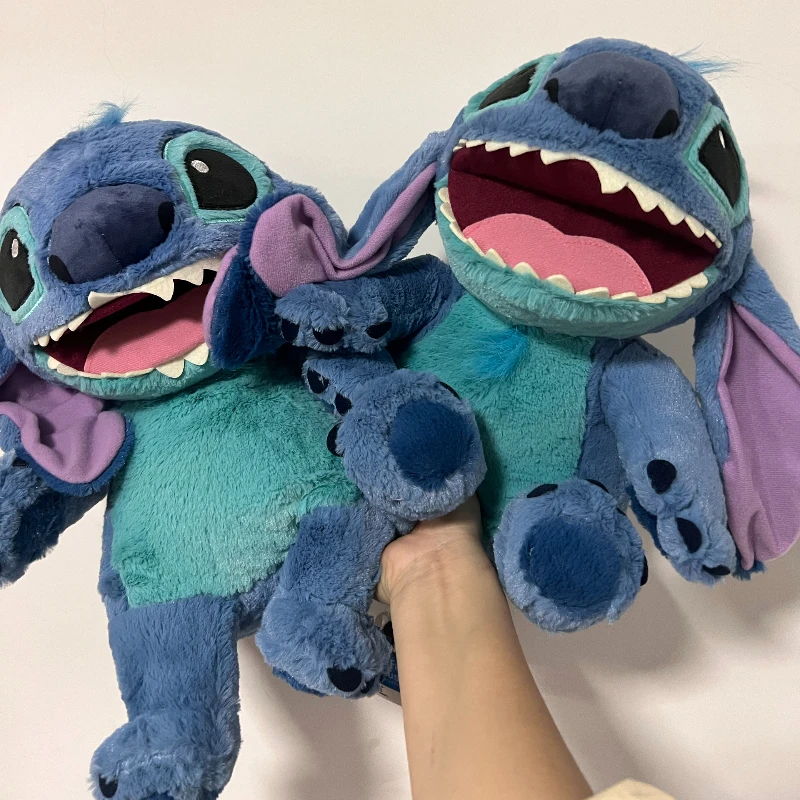 38cm Disney Lilo & Stitch Plush Toy Anime Doll Hand Puppet Cartoon Stuffed Soft Companion Children's Birthday Christmas Gifts