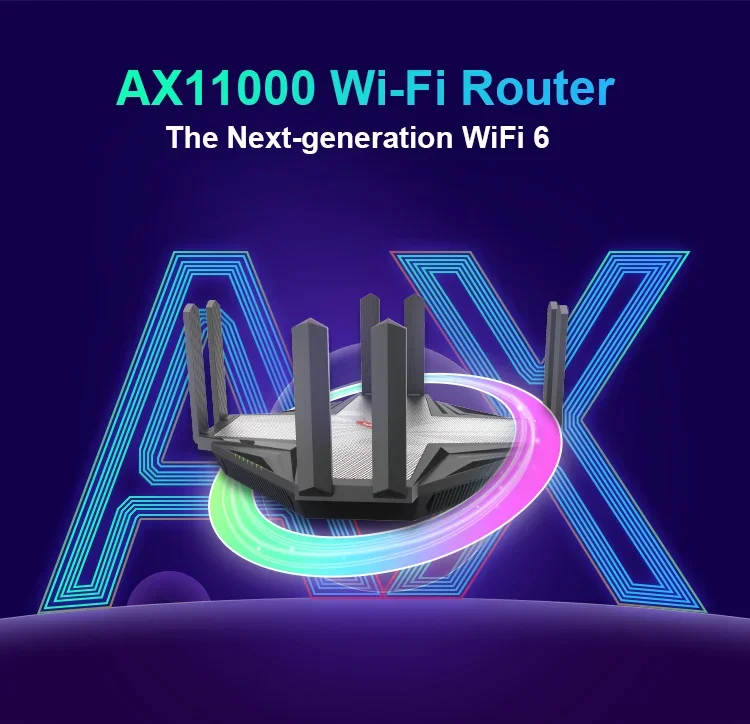 High Speed Wifi 6 Through Wall Whole Home Wireless AX11000 Wi-Fi Router