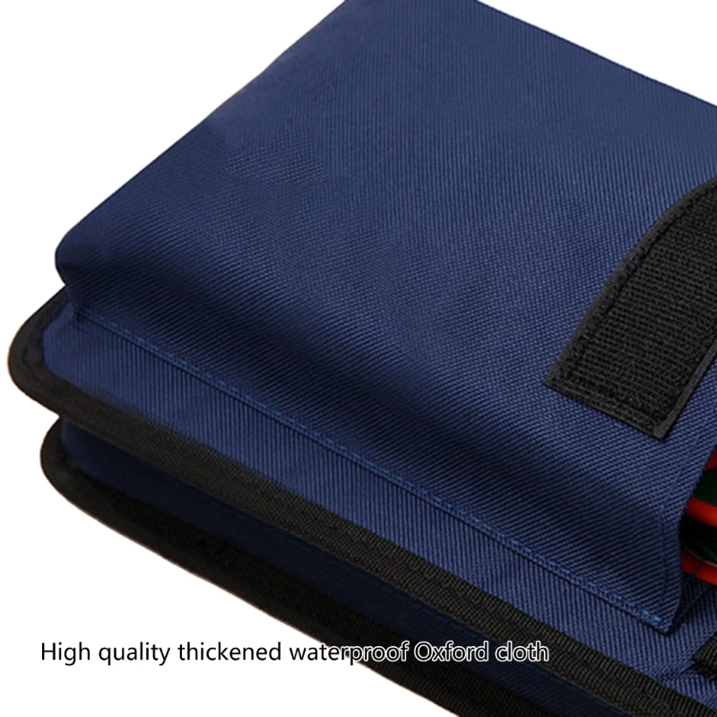 94PD Electrician Tool Pouch with Pocket Heavy-Duty Oxford Cloth Waterproof Small Storage Bag Zipper Closure Portable