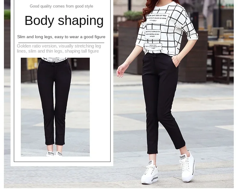 Ms summer new golf trousers casual elastic quick-drying cultivate one's morality nine minutes of pants