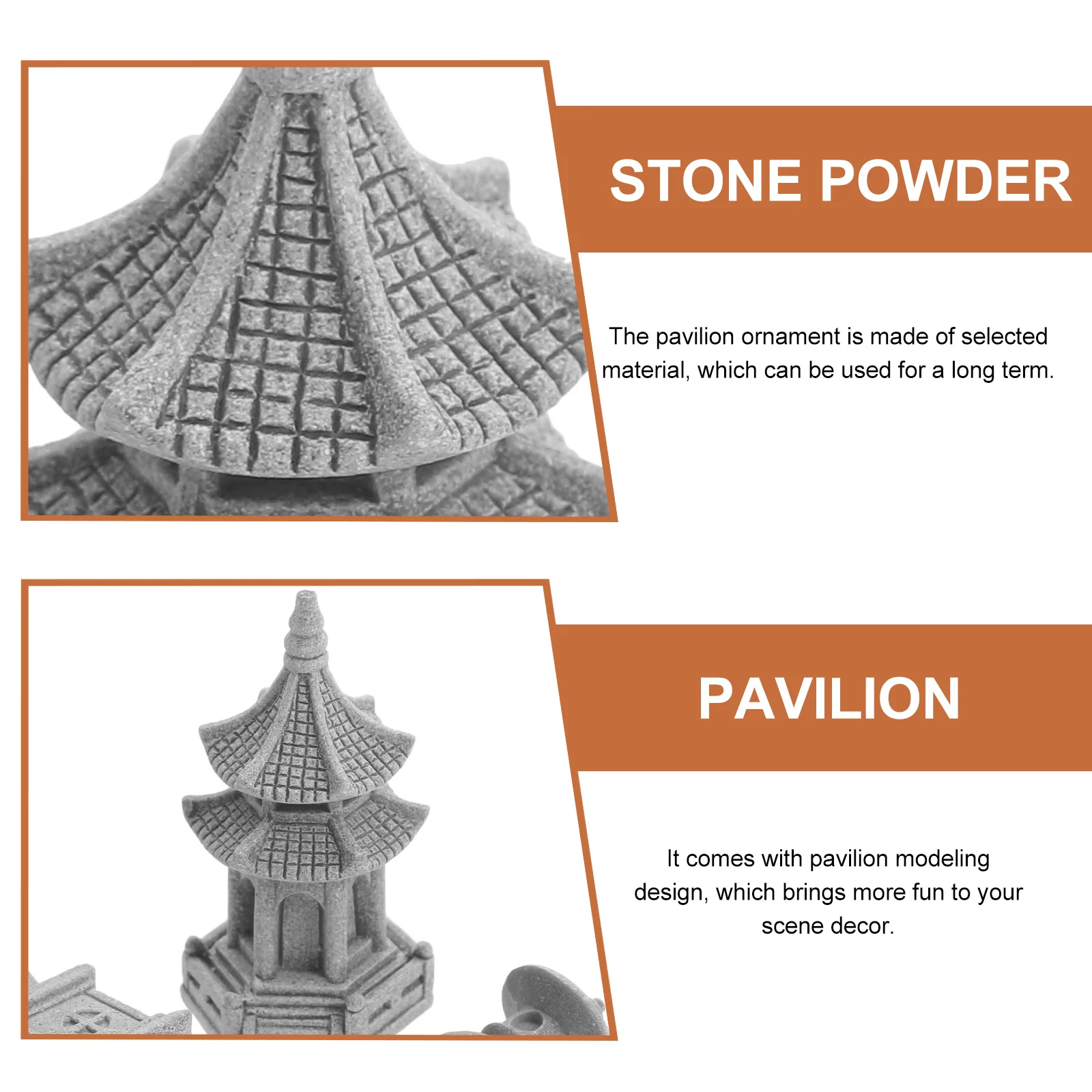 

3pcs Miniature Pagoda Simulation Pavilion Ornament For Yard Balcony Decor Outdoor Garden Ornaments Small Garden Statue