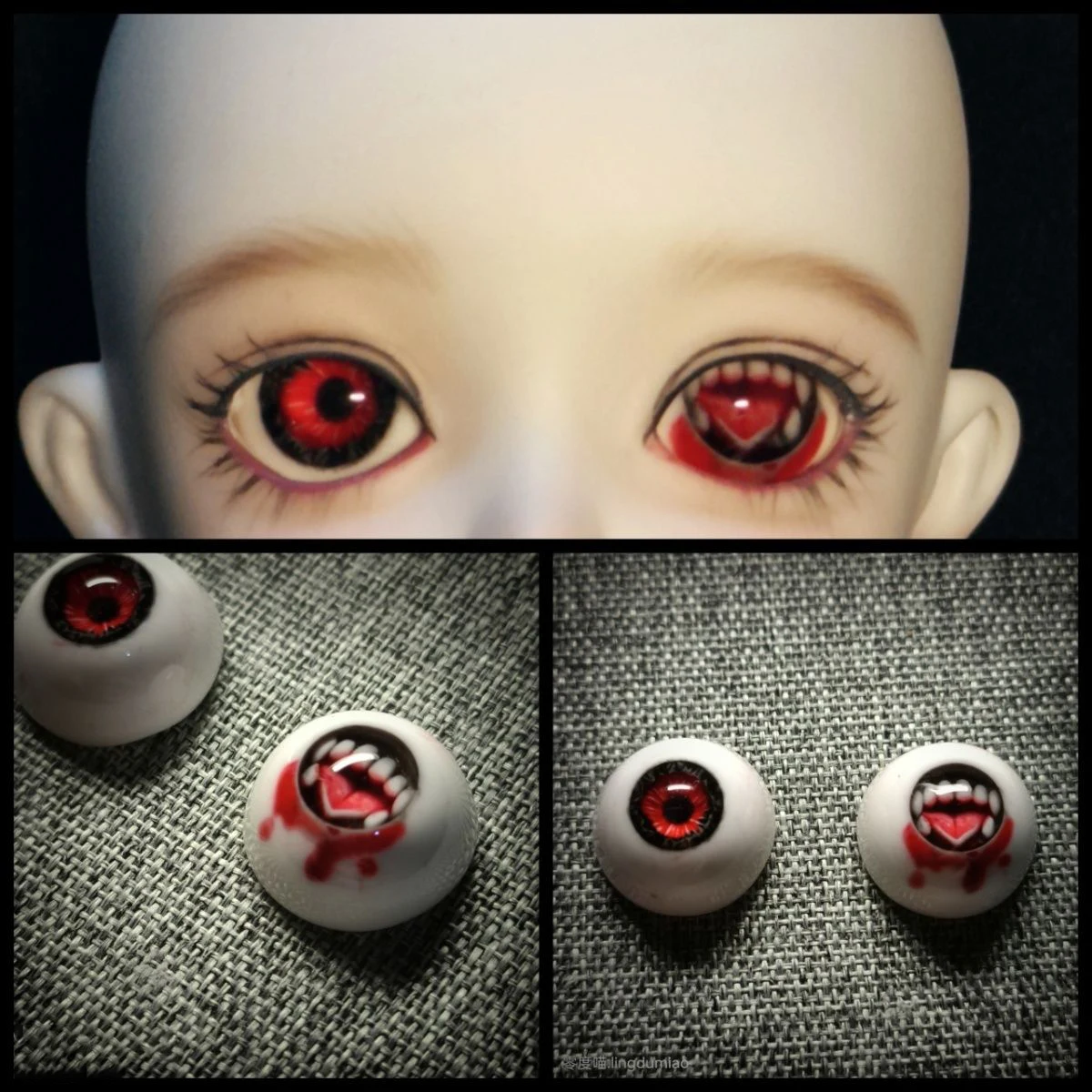 Resin Eyes 12mm Red Eyes DIY Doll Accessories For BJD Doll DIY Handmade Eyeball