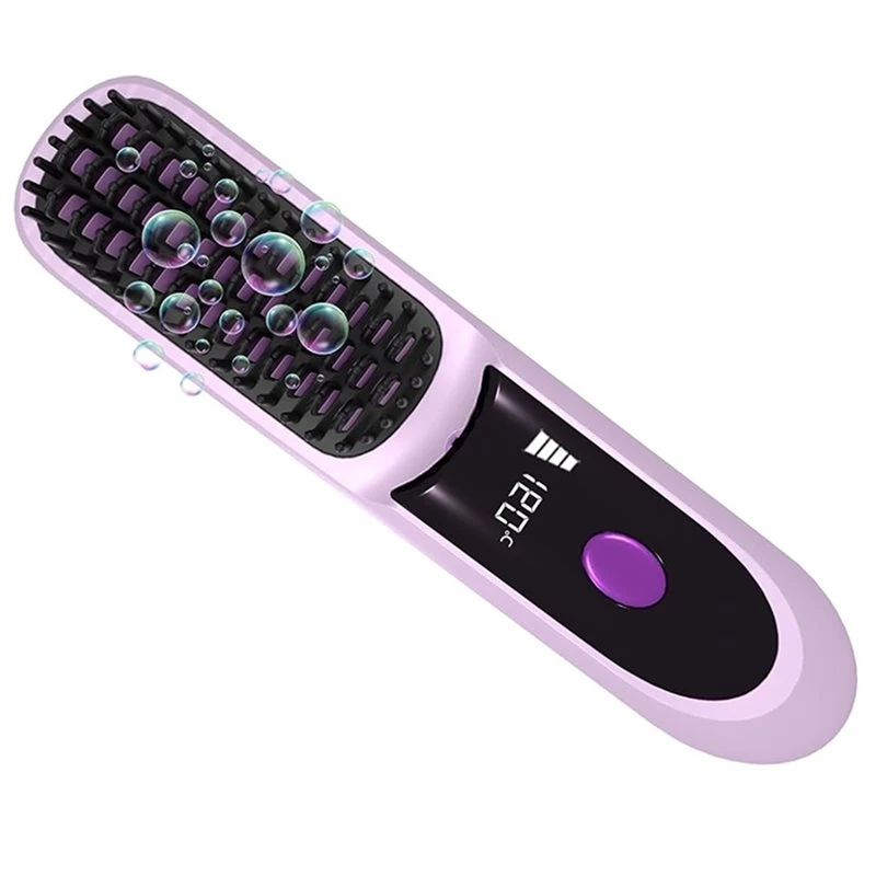 Limited Edition Go Brush Pro Portable Straightener Brush With LCD Display Cordless