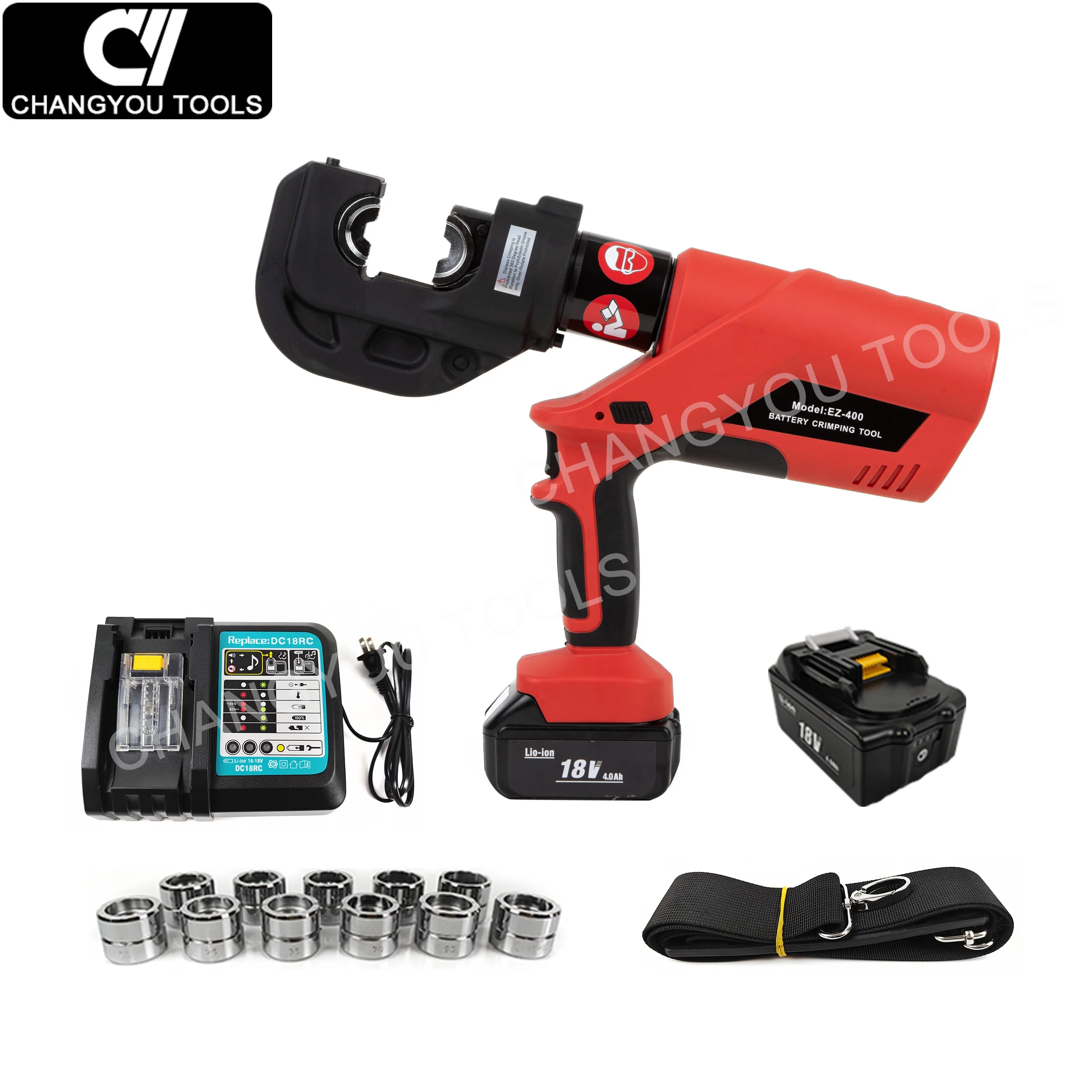 EZ-400 16-400 sqmm battery powered hydraulic crimping tool crimper for Cu Al cable