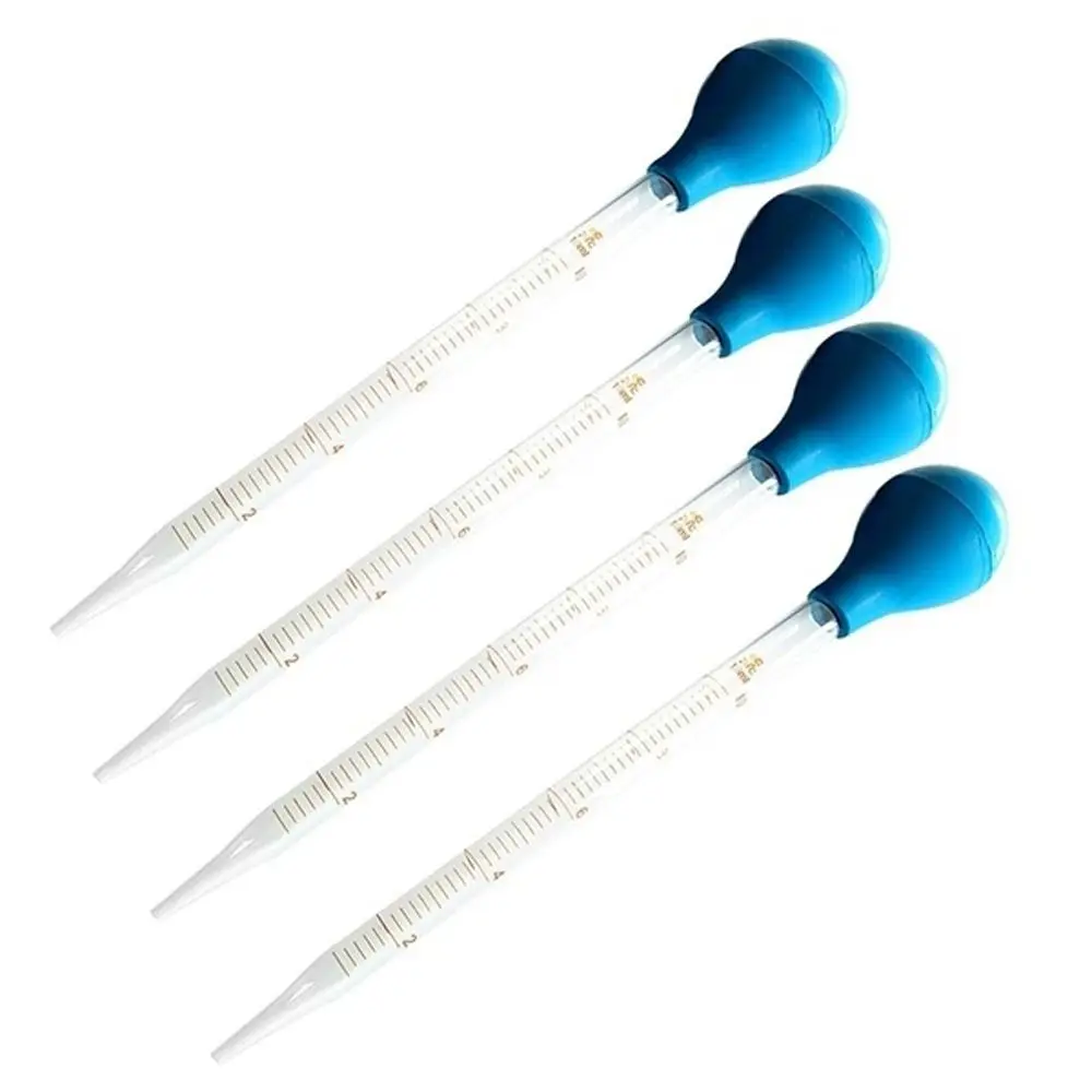 Blue Pipet With Scale 10ml Pipettors Rubber Head Scale  Dropper Glass