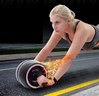 Abdominal Wheel Ab Wheel Rollers Automatic Rebound Exercise Wheels Non-Slip Handles Fitness Workout Gym Exercise Build Muscle