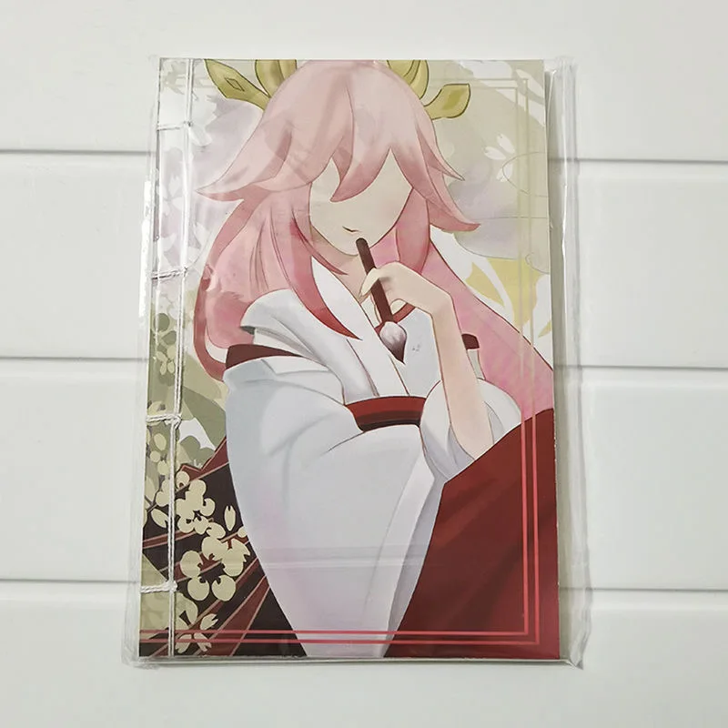 Genshin Impact Yae Miko Cosplay Notebook Prop Accessory Sewn book Notebook School Large Anime Theme Writing Journal