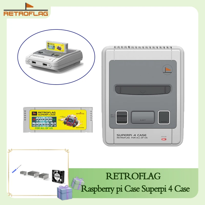 

Retroflag Raspberry pi чехол Superpi 4 Чехол функциональная кнопка питания с безопасным отключением для Raspberry Pi 4 Model B