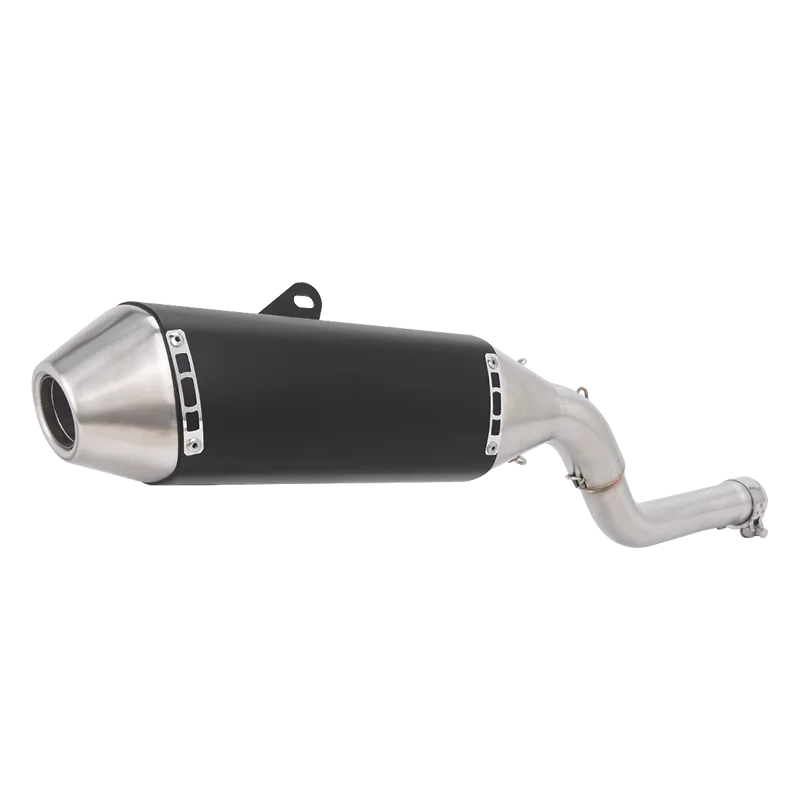 Slip On For KAWASAKI KLR 650 KLR650 S/ABS 2008 - 2026 Motorcycle Exhaust System Escape Moto Modify Mid Link Pipe With Muffler 4