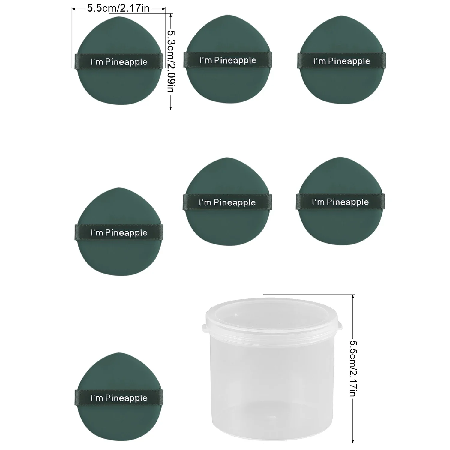 Boîte anti-poussière coussin d'air bouffée de poudre sec et humide double usage maquillage circulaire en forme de gouttelette éponge bouffée de poudre outil de beauté