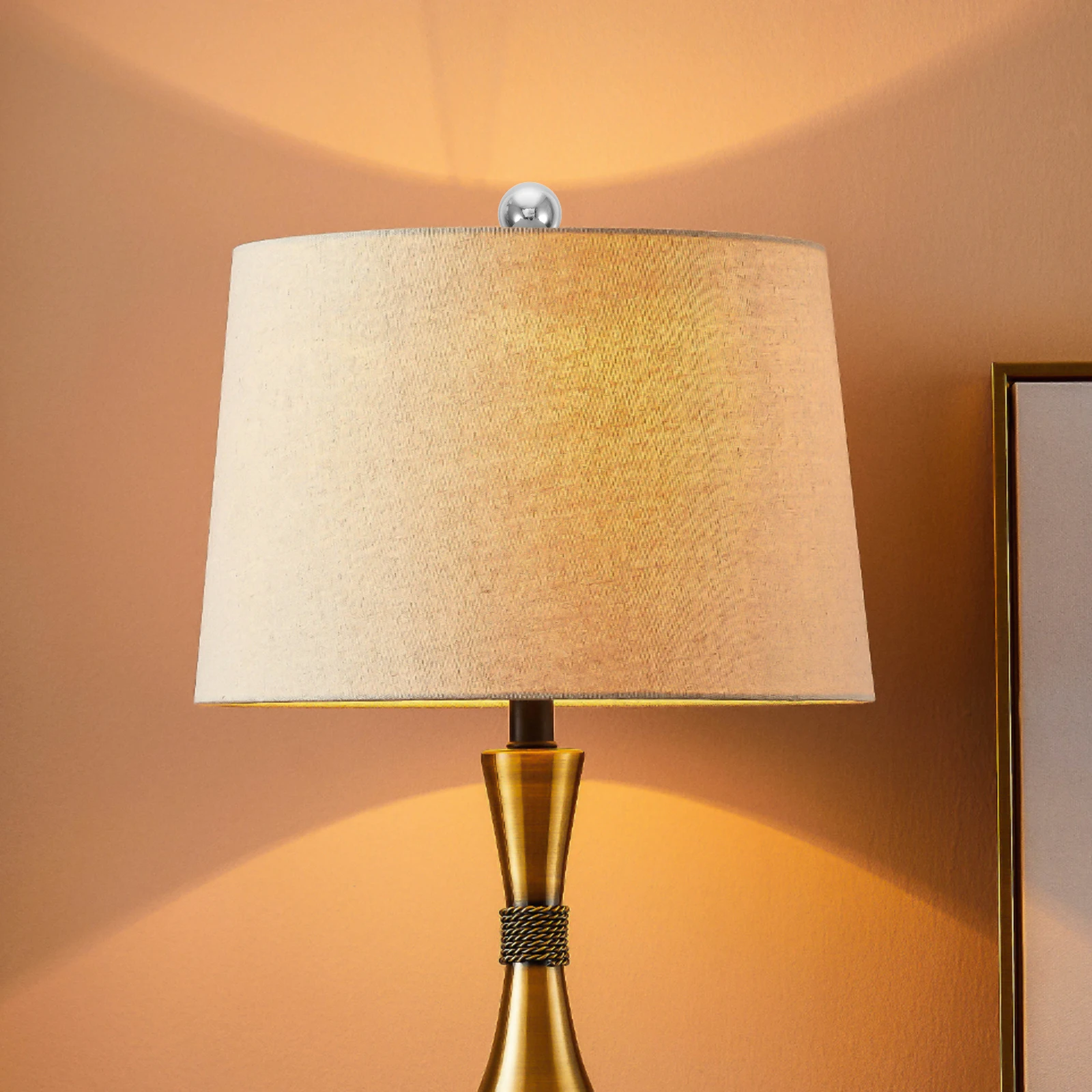 

Metal Desk Finial Cap 1/4-28 Threaded Base Decorative Screw Ball Knob Finial Lamp Shade Holder Interchangeable Shades Durability