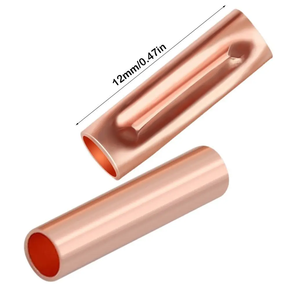 100Pcs Hole Passing GT Copper Terminal Connecting Tube Cable Connector Kit Brass Wire Terminal Crimp Bolt Hole