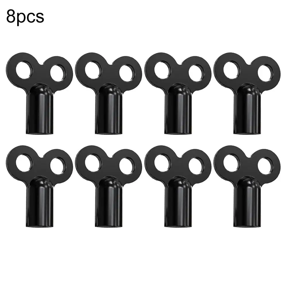 ~8pcs 1Radiators 1Bleed Keys Heating Bleed Key Black Radiator Bleed Key Venting Noise Reduction Radiators Accessories
