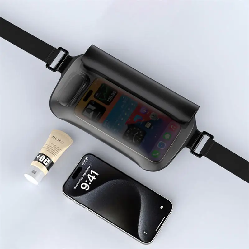 مقاوم للماء حقيبة الهاتف المحمول الأشياء الثمينة حقيبة بحزام للسباحة على الشاطئ والغطس مع شاشة تعمل باللمس قابل للتعديل الانجراف الغوص