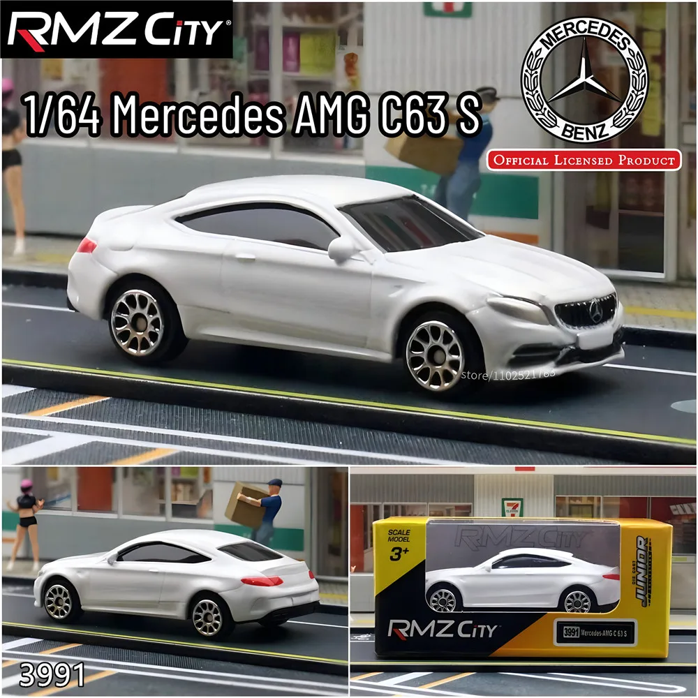 1:64 Mercedes C63 AMG S Car Model Scale Replica Diecast Miniature Art VW BMW Audi Vehicle Collection Kid Boy Gift Toy