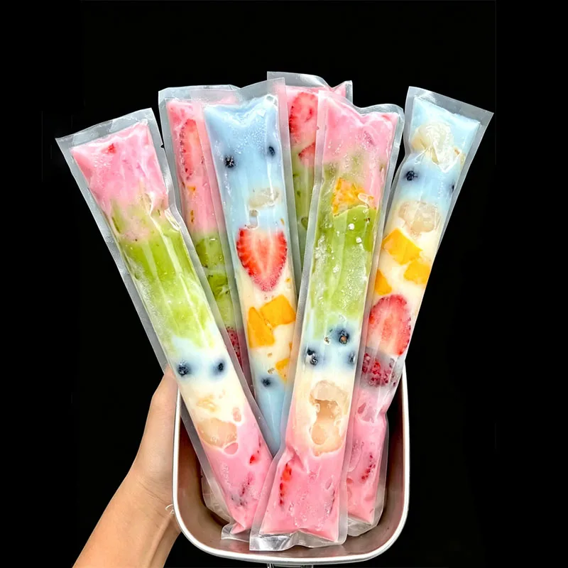 50pcs Homemade Fruit Ice-cream Ice-pop Bags Making Summer Cooling Drink Ice-cube DIY Homemade Popsicle Bag Popsicle