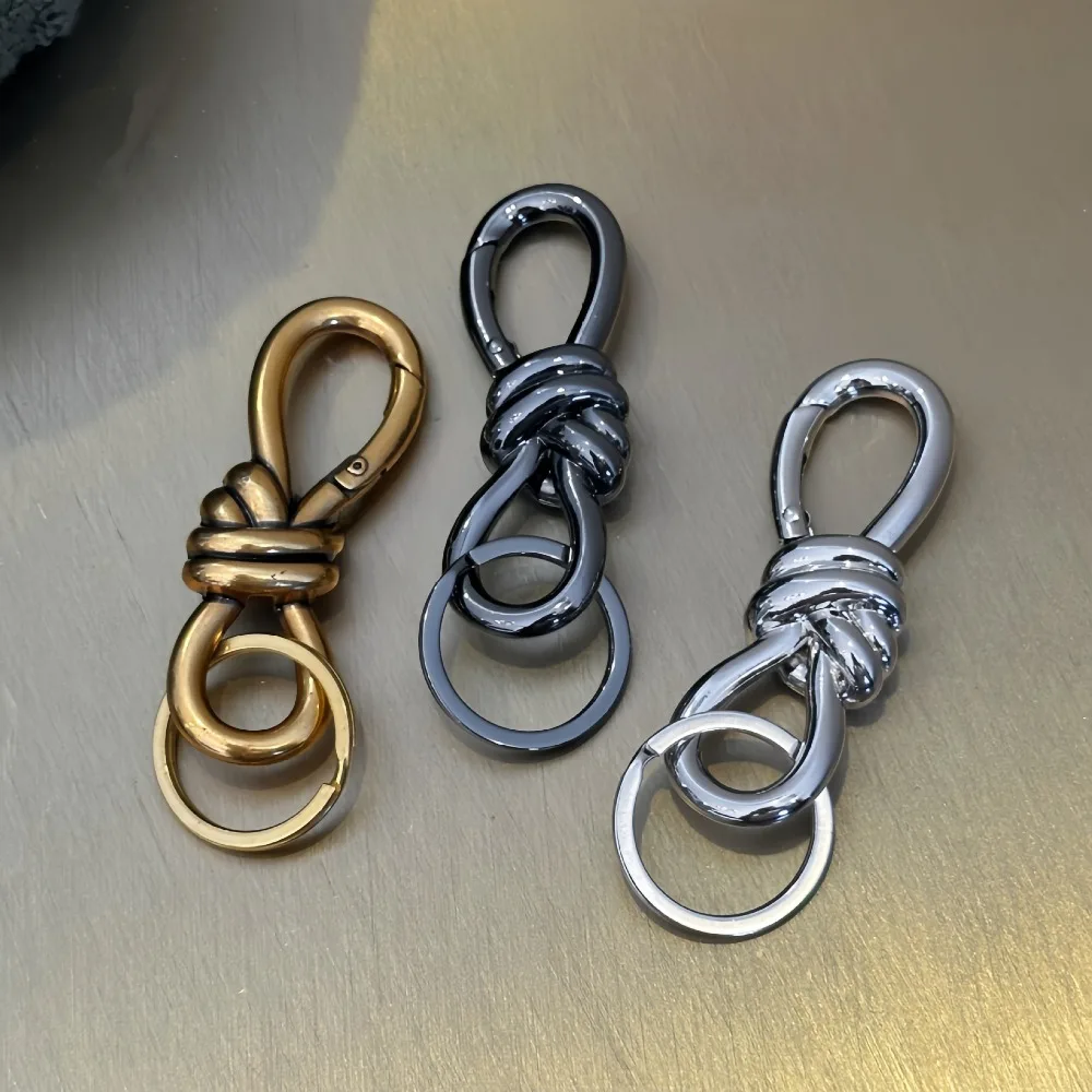 Multi-Functional Twist Knot Spring Buckle Zinc Alloy Multicolor S Type Keyring Hook Hardware Accessory Vintage 8-Shaped Buckle