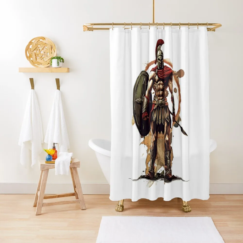 

Spartan Warrior Shower Curtain Elegant Bathroom Modern Showers For Bathroom Waterproof Shower Cover Curtain