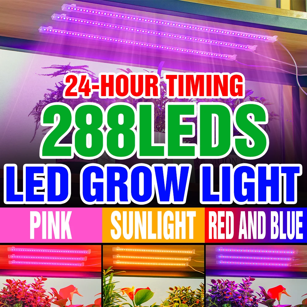 

LED Full Spectrum Grow Light Indoor Plants LED Lamps For Flower Seeds Cultivation Phytolamp USB Dimmable Hydroponics Growth Lamp