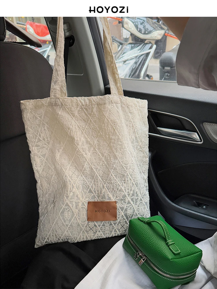 

Embroidered canvas bag tote shoulder bag women