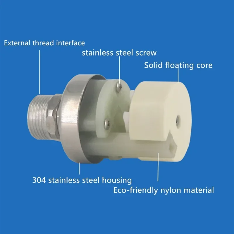 1/2" Floating Ball Valve Automatic Water Level Control  Stainless Steel Float Water Tank Water Tower Shutoff Valve