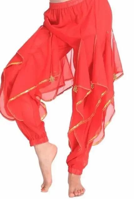 Indian Tribal Belly Dance Costume Harem Pants Bloomers for Women Chiffon Belly Dancing Costume Pant Carnival Dress Up Stage Show